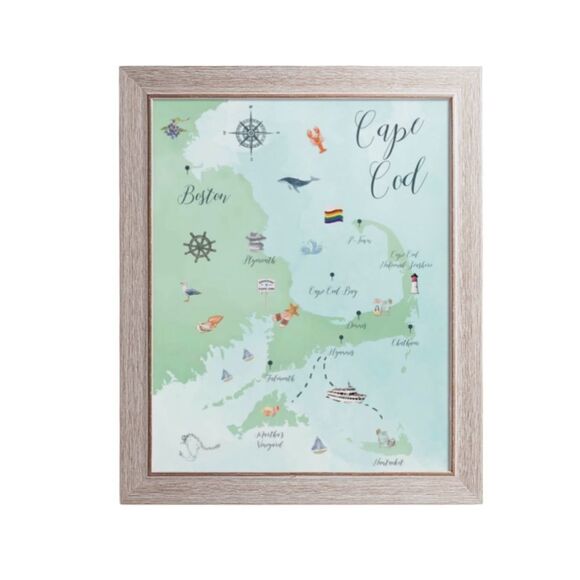 Cape Cod Map Print - Picture 1 of 2